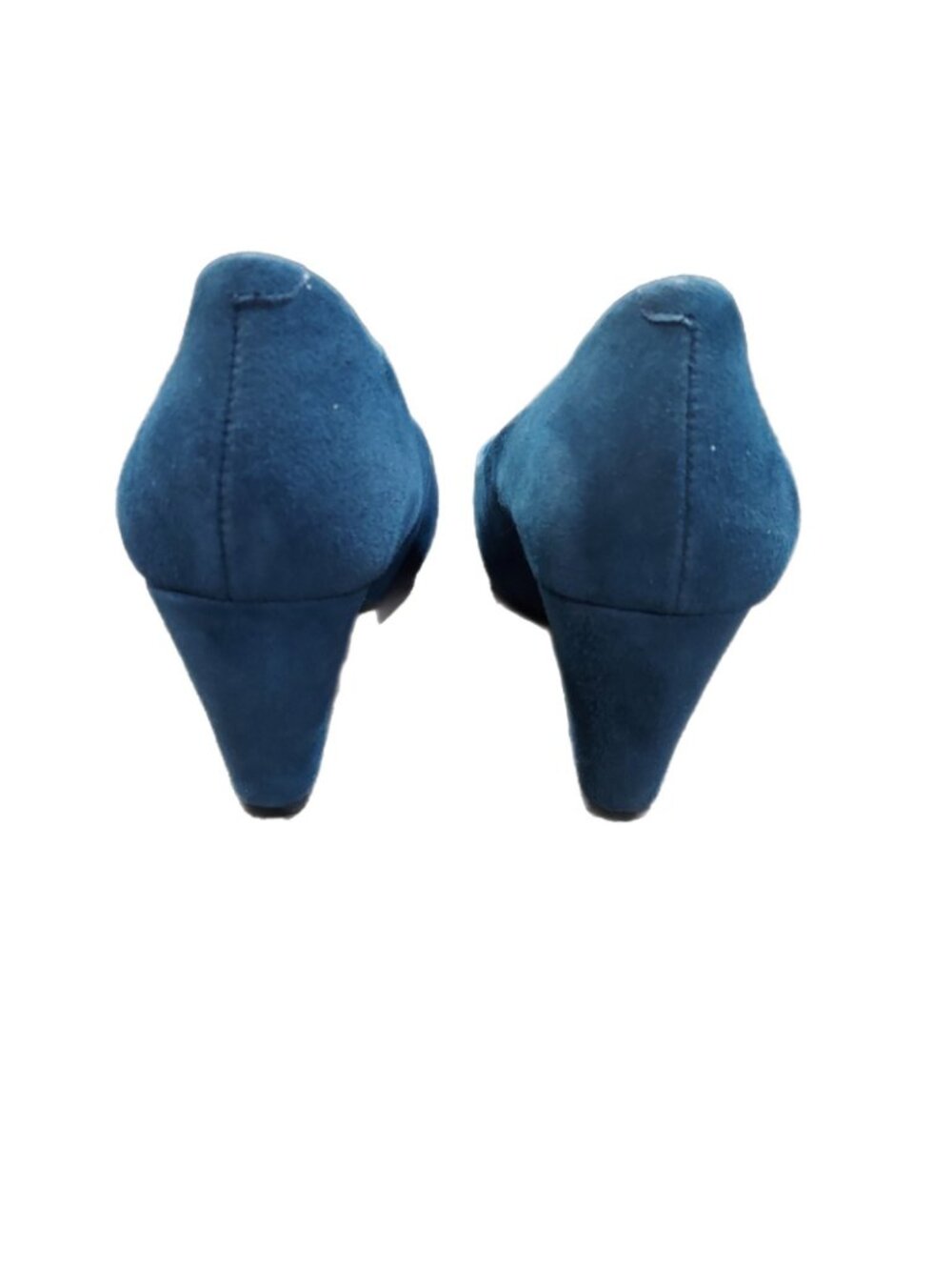 Shoes Easy Spirit Blue Suede 3 Inch High Heel Pumps Anti Gravity USA Size 7.5 - Picture 6 of 13